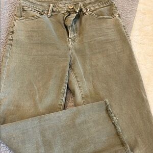 Chico's Khaki Straight-Leg Jeans
